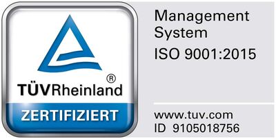 Zertifizierte Qualität nach DIN EN ISO 9001:2015